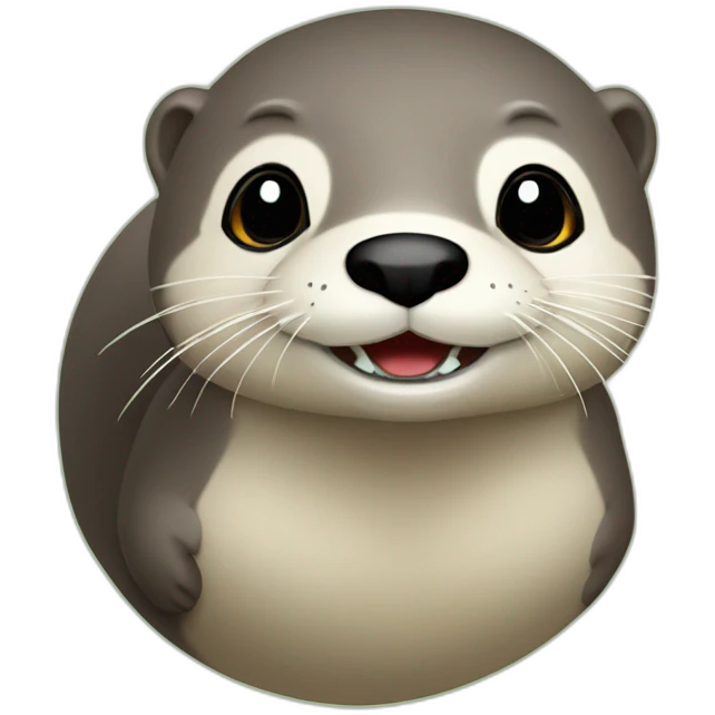 Loutre sur dauphin emoji