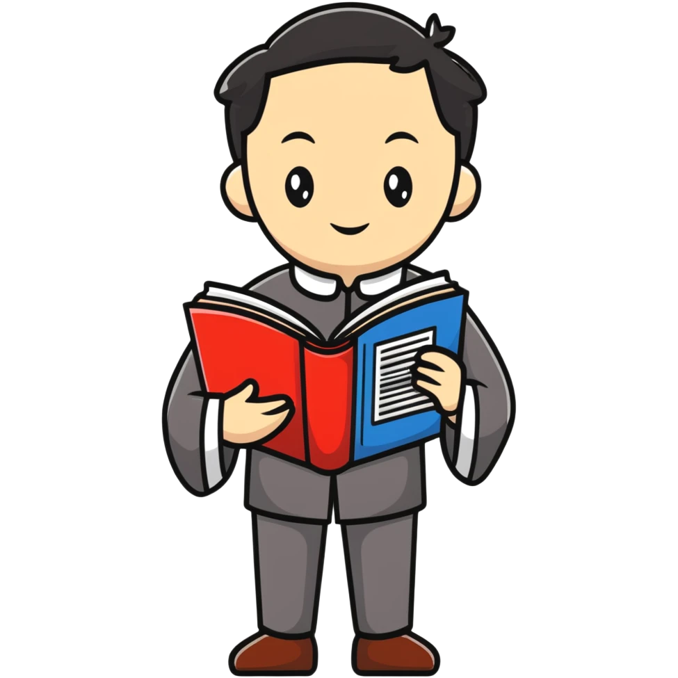 Victorian scholar with Chinese-English dictionary emoji