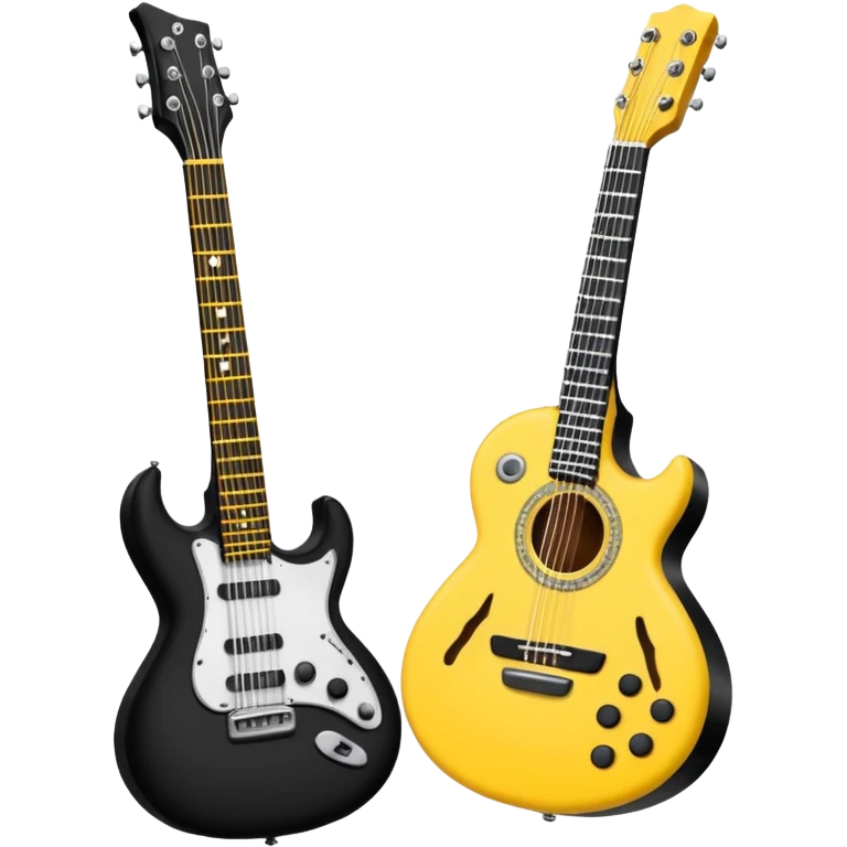Bana elektronik gitar emojisi yap ama bir tane yüz emojisinin elinde olsun elektronik gitar siyah olsun  emoji