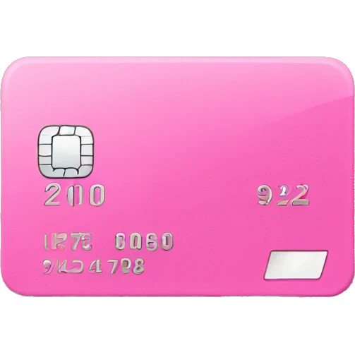 pink bank card emoji