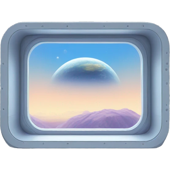 spaceship window view emoji