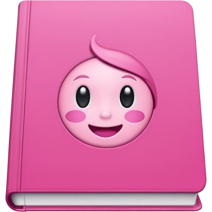 Pink book emoji