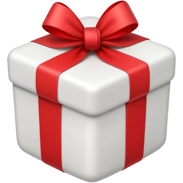 short small rounded cute white present gift emoji