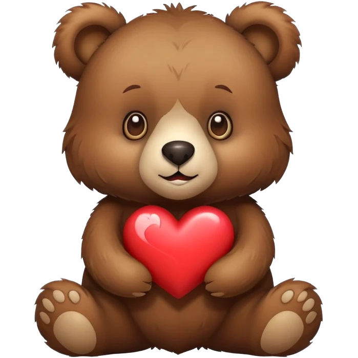 Bear with heart  emoji