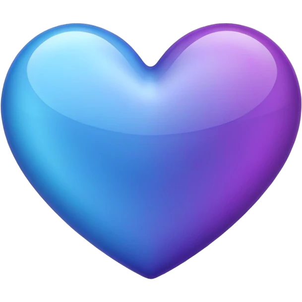 Blue and Purple Heart emoji