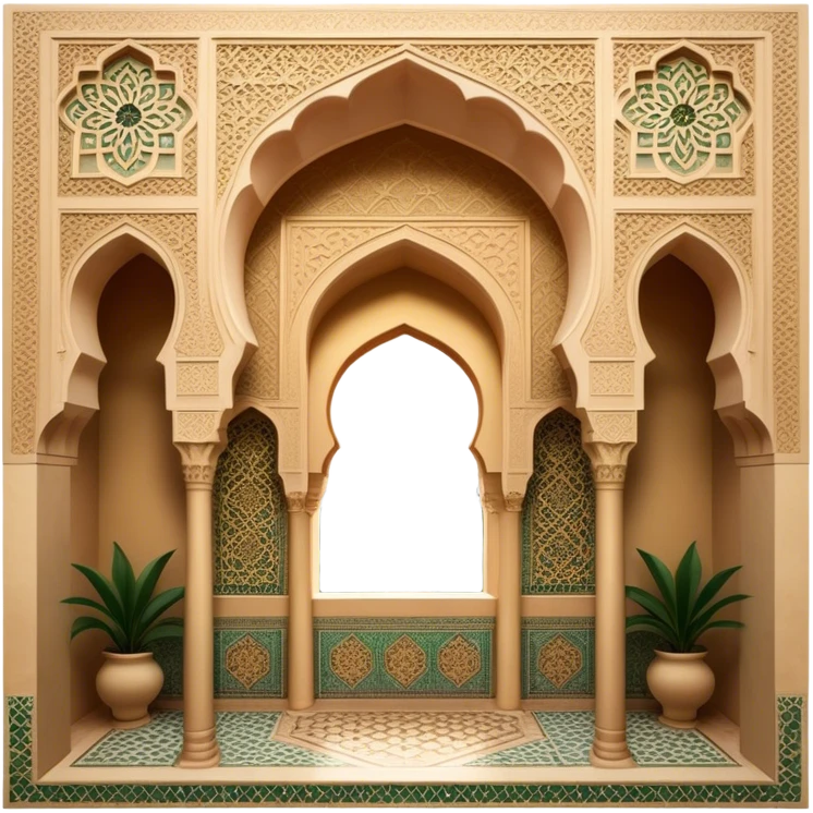 Alhambra – Cinematic Realistic Alhambra, depicted as a majestic Moorish palace with intricately carved arches, lush courtyards, and detailed tile work, bathed in soft golden light and dynamic shadows that highlight its opulent historical beauty. emoji