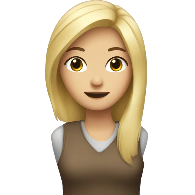 blonde girl with hand out flat approve emoji