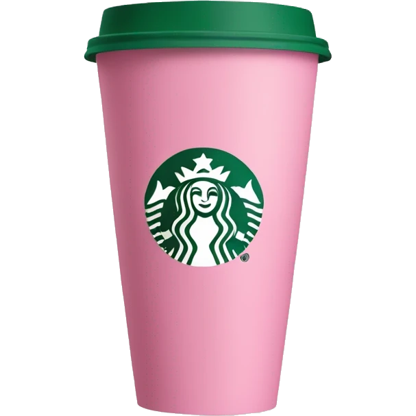 Copo starbucks rosa emoji