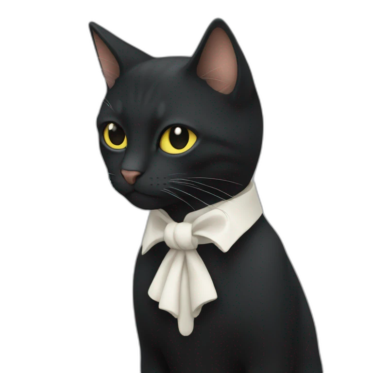 Chat noir et chat blanc emoji
