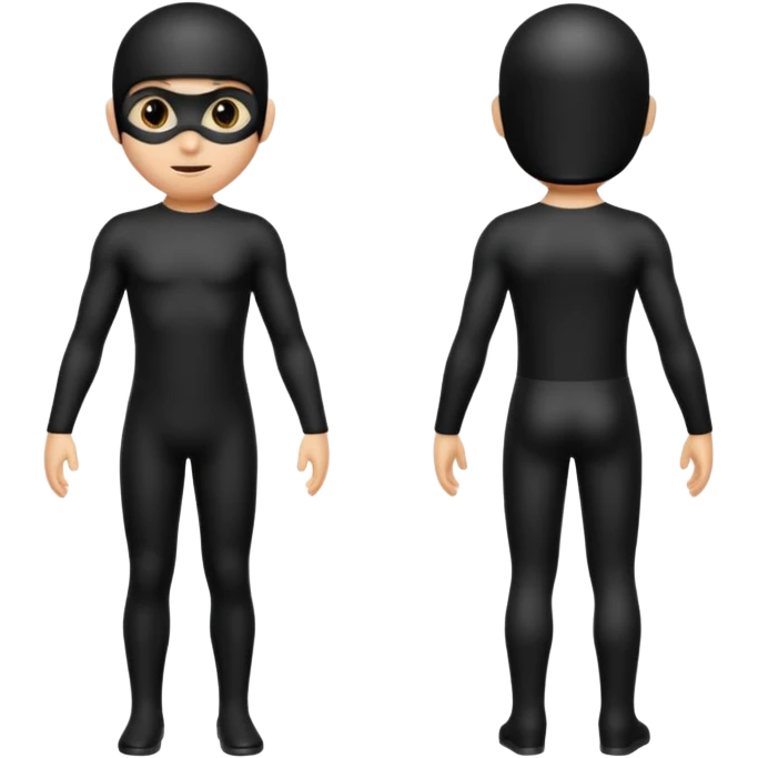 black costume emoji