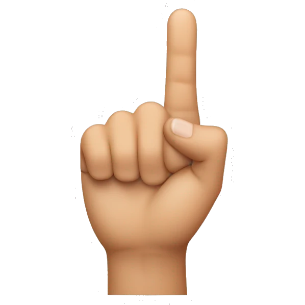 finger pointed up, but it's inception emoji