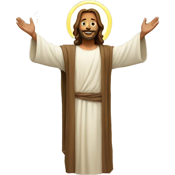 Jesus with open arms  emoji