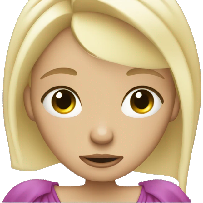 White blonde princess crying while drinking wine and working on a laptop emoji