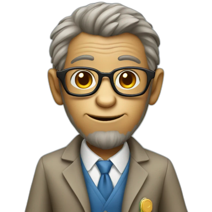 Monkey professor on vacation emoji