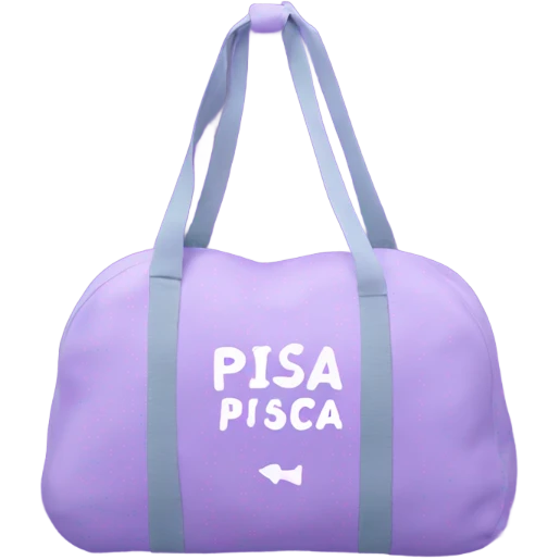 Lavender pisca gym bag emoji