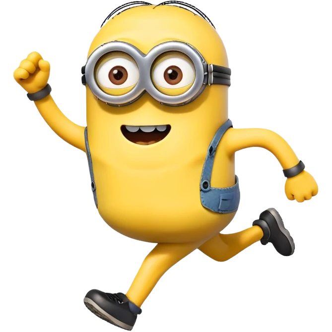 Minion running a marathon emoji