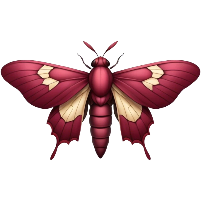 beautiful wine colored moth emoji