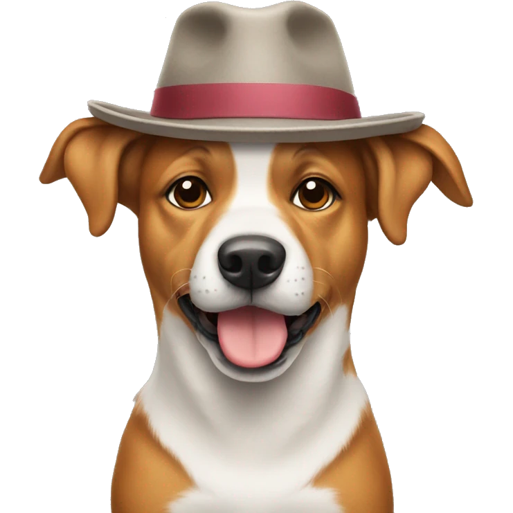 Dog wearing a hat emoji