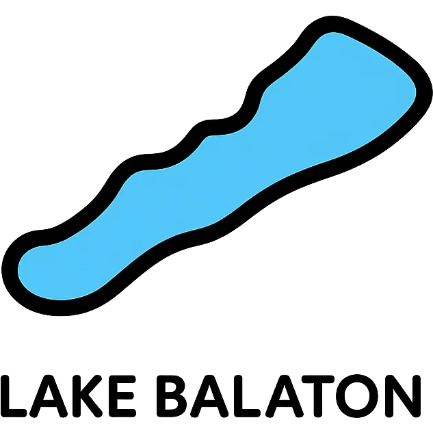 colorful Lake Balaton icon with color outline emoji