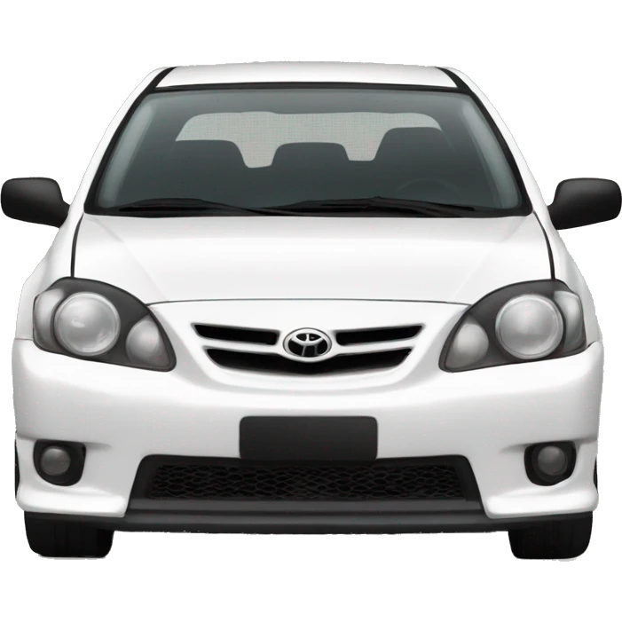White 2006 Toyota Corolla Conquest with a sportivo body kit emoji