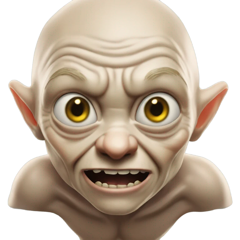 expresion de Gollum del señor de los anillos emoji