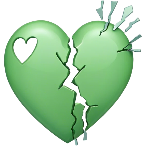 Light green broken heart 💔  emoji