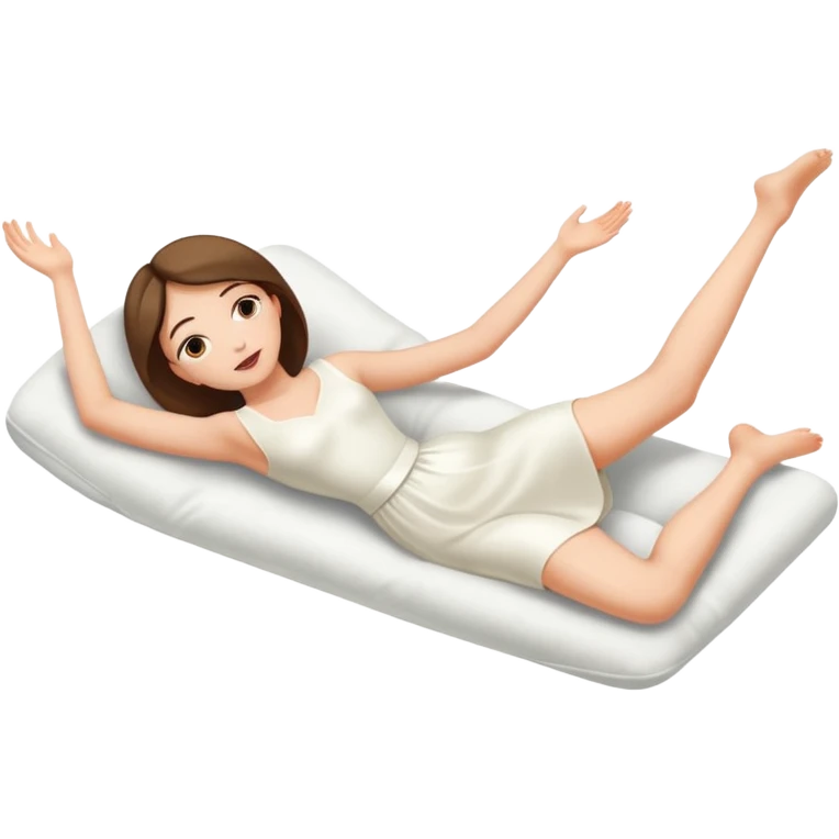Woman on her back with legs in air emoji