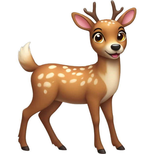 Cute rudi the deer next one cute furry brown dog emoji