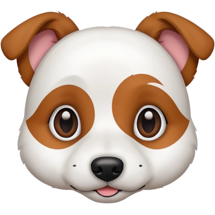 Vit strävhårig jack russel med brun/svarta öron emoji