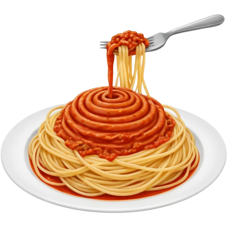 pasta swirl of spaghetti all'assasina, no fork emoji