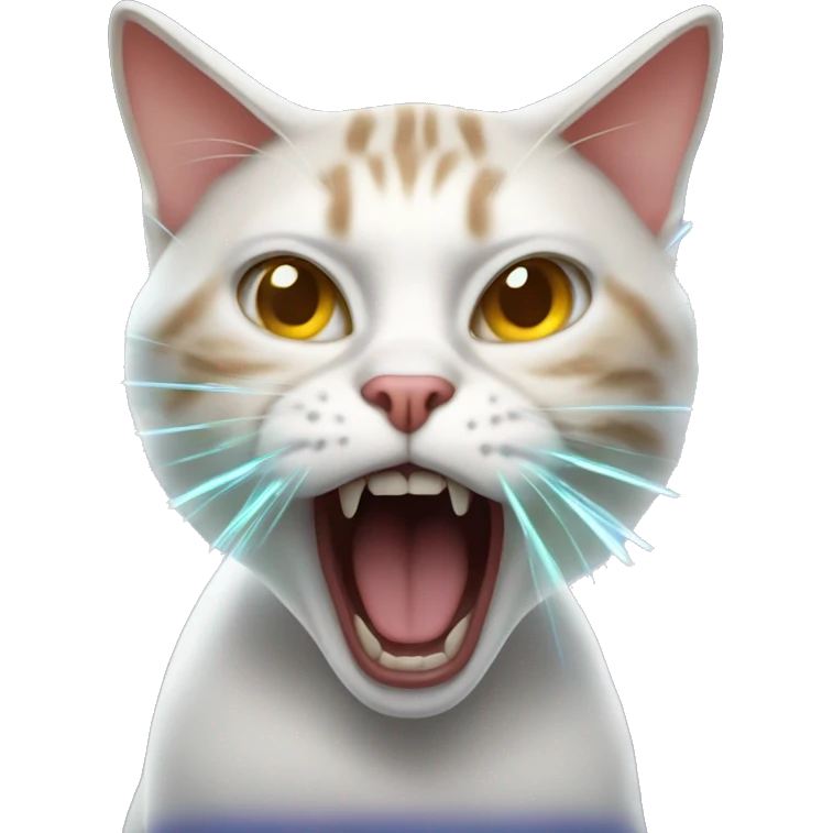 enraged cat shooting deadly laser beams out of her cheeks emoji