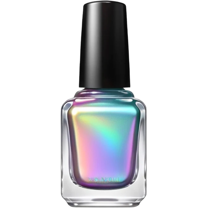 Iridescent Multicolor Holographic polish in bottle emoji