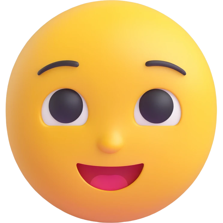 realistic miniature emoji inspired by a realistic photo face, miniature, realistic, neutral expression emoji