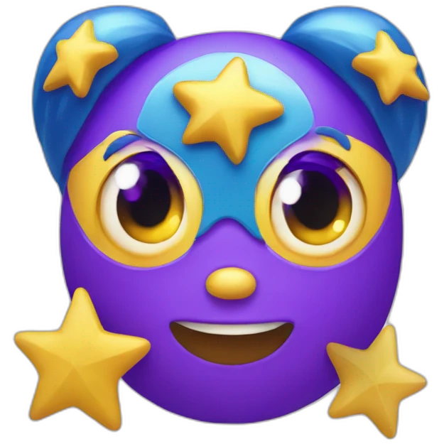 Estrella dorada y violeta  emoji
