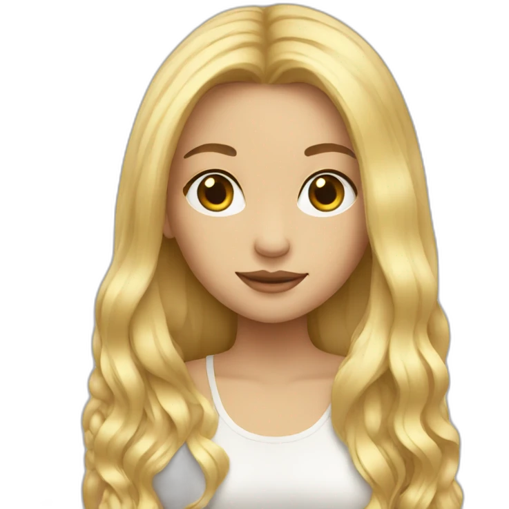 Blondie girl with long hair emoji