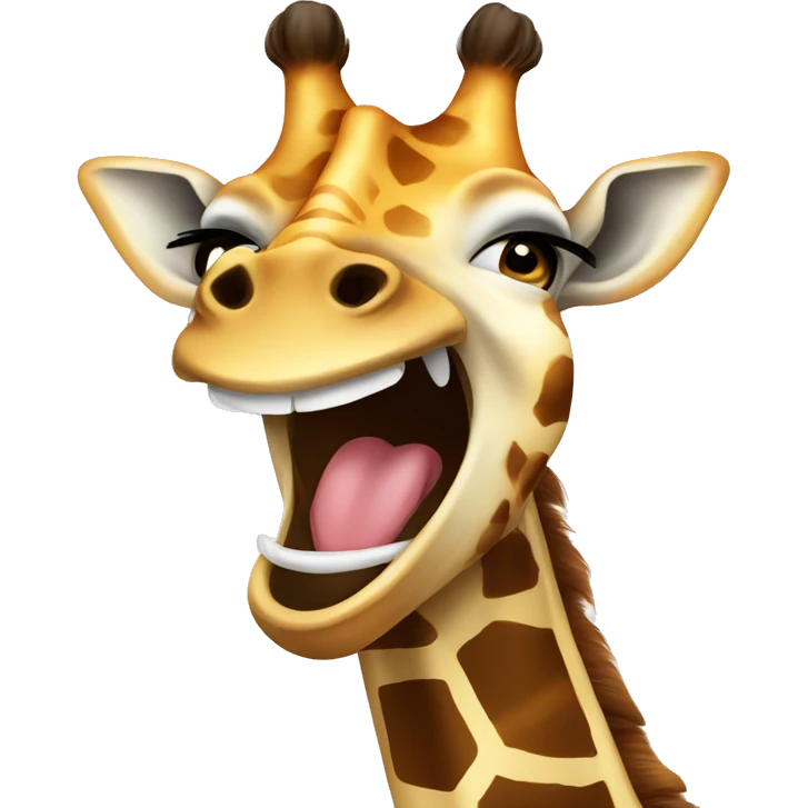 Giraffe laughing  emoji