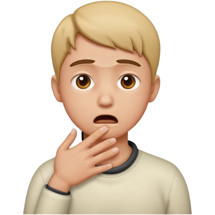 A emoji person that is choking themselves  emoji