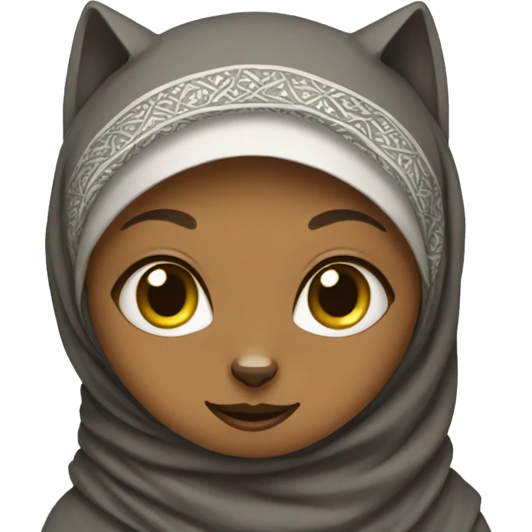 Cat with hijab emoji