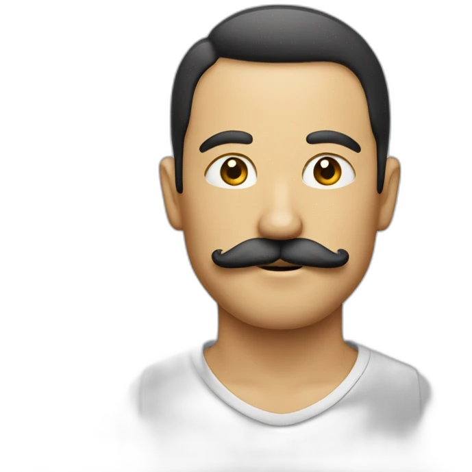 Homme avec moustache carré  emoji