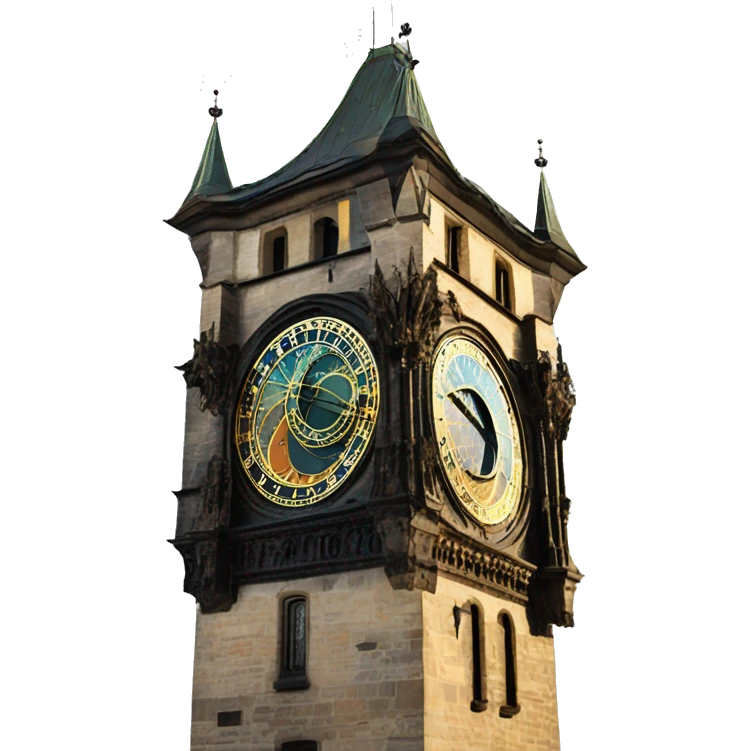 astronomical clock tower prague emoji