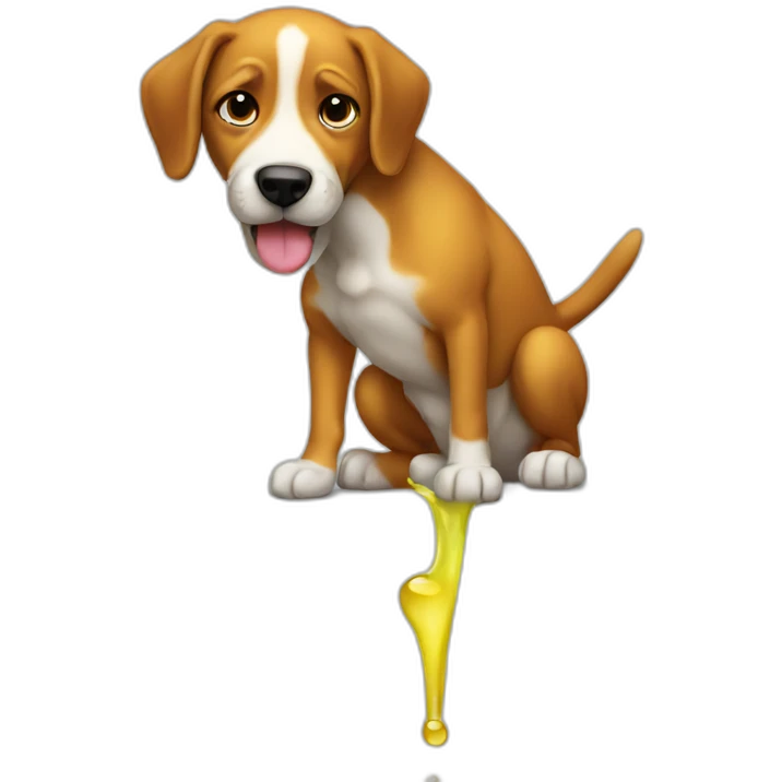 Dog pissing emoji