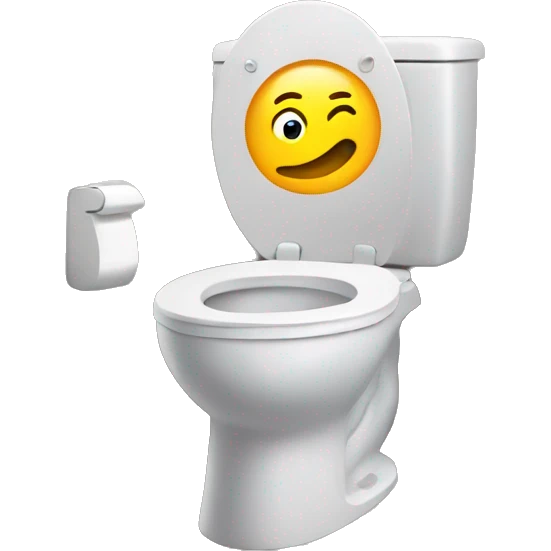Using the toilet and the phone emoji