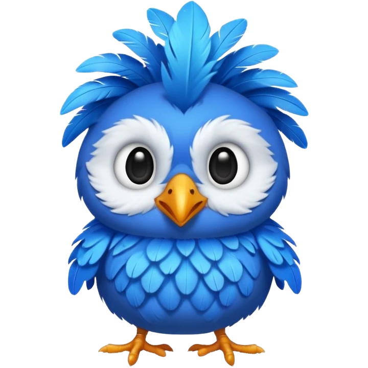 a cute cartoon bird emoji