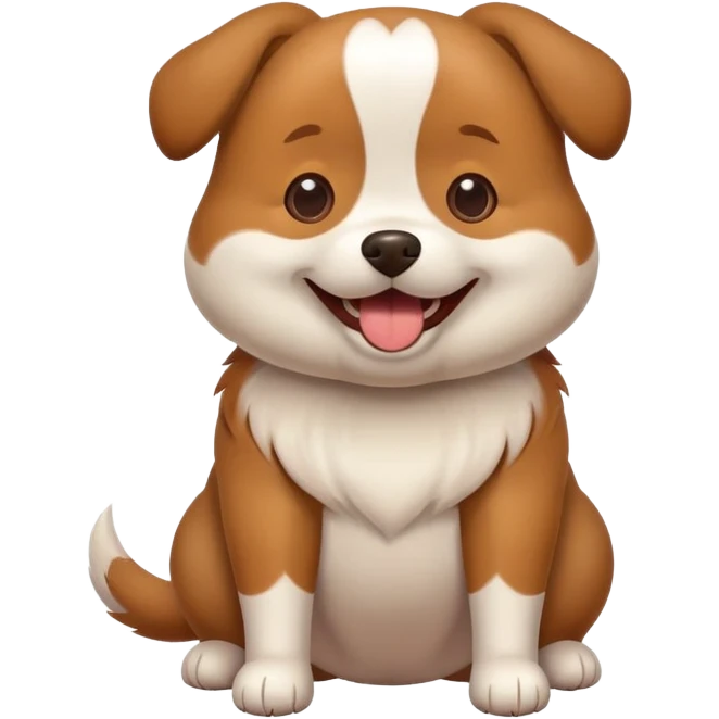 A dog with a bulging belly emoji