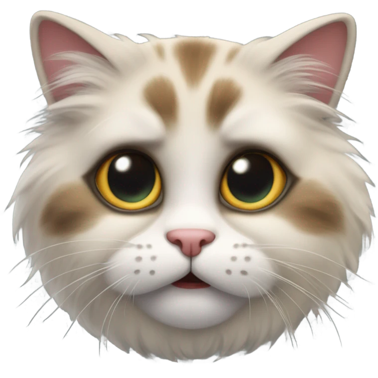 Cheesy cute big eyes healthy cat emoji