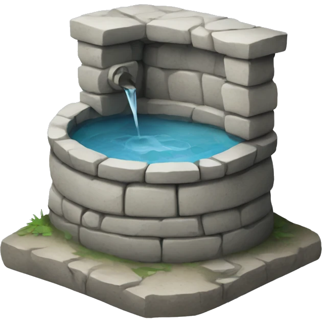 a water well made out of stone emoji