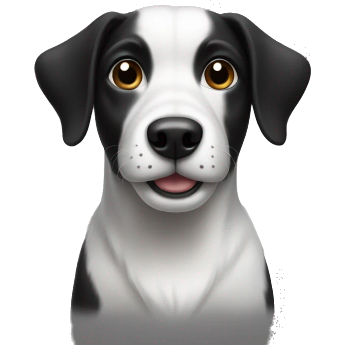 black and white dog emoji