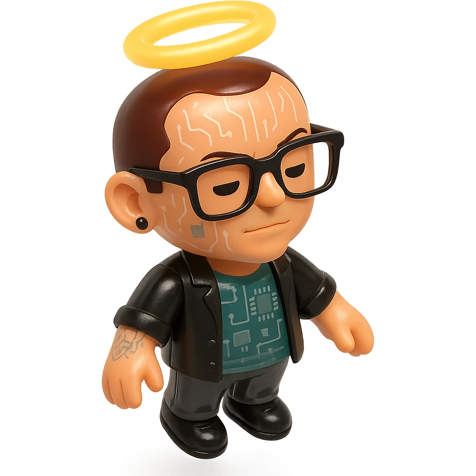 Chester Bennington from Linkin Park with a holy halo emoji