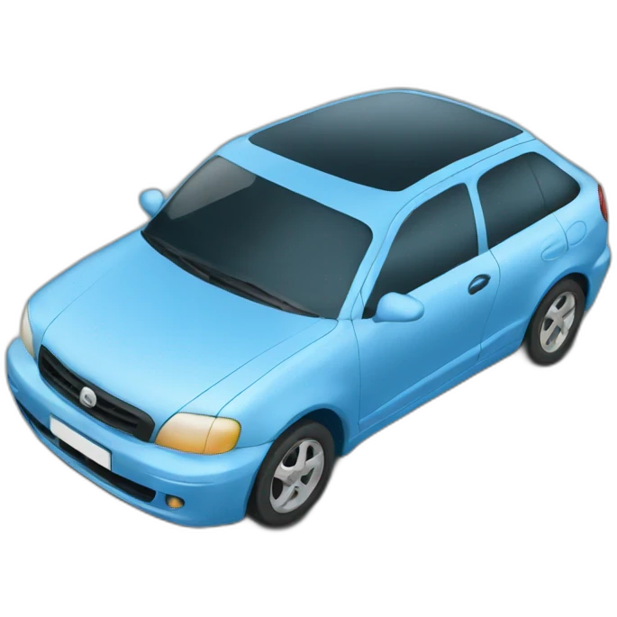 Voiture bleu emoji