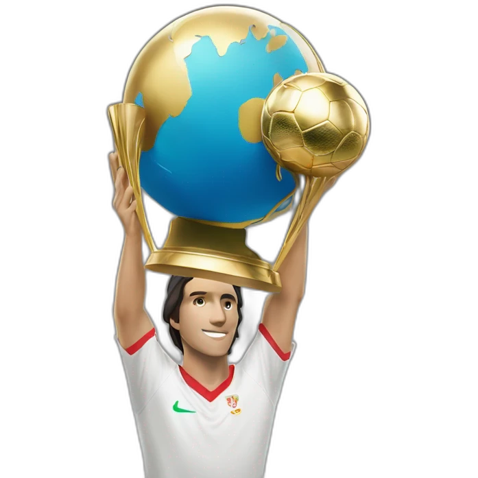 Javier milei whith world cup trophy emoji
